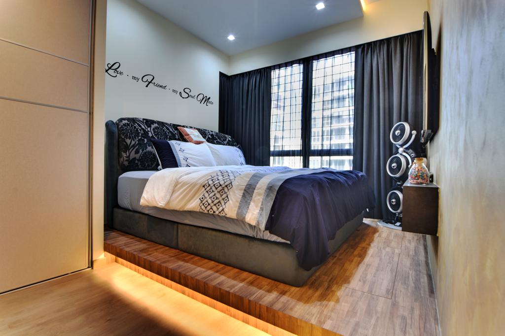 Heron Bay Condo Master BedRoom - Vegas Interior Design